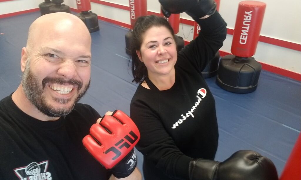 Shape Up Kickboxing class staying active during the holiday season