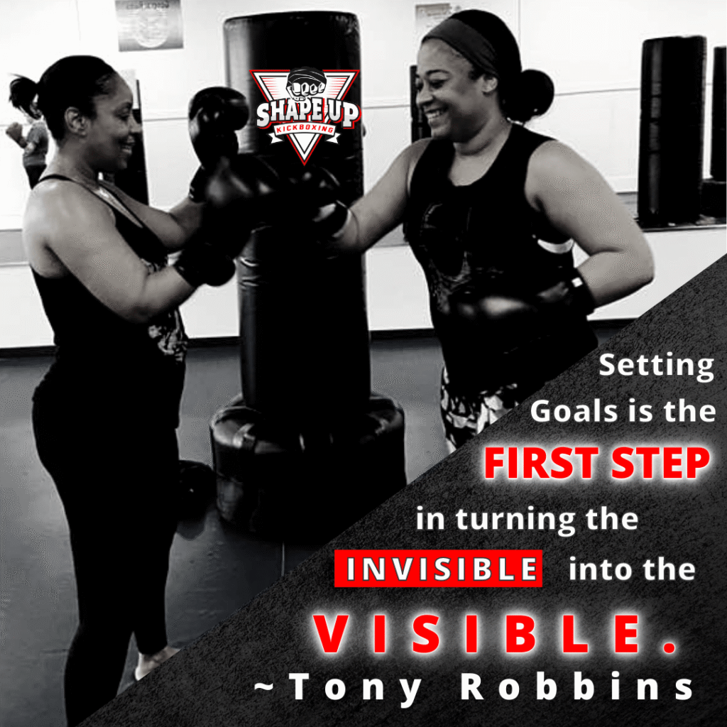 “Kickboxers celebrating New Year fitness resolutions”