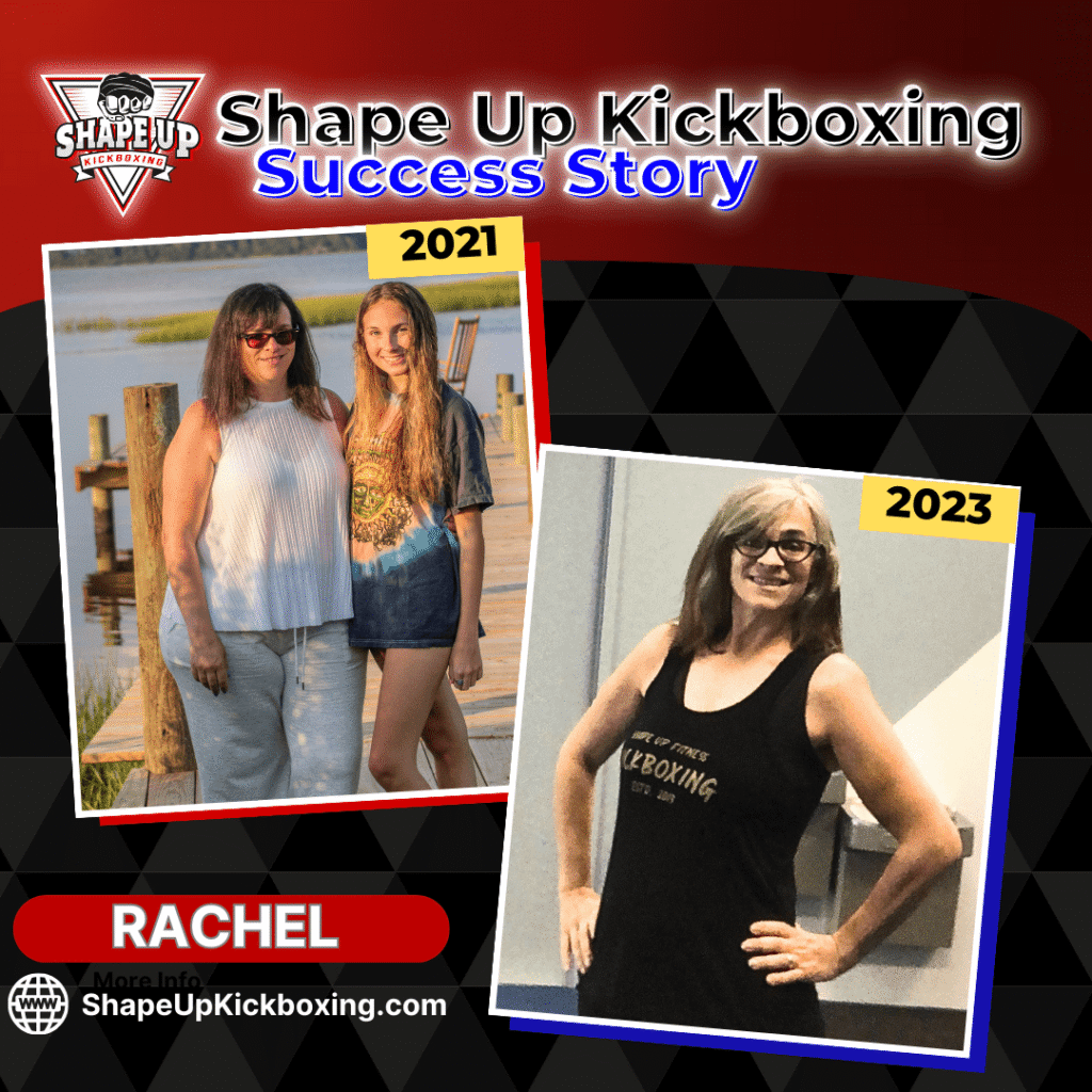 Before and after lifestyle change with Shape Up Kickboxing