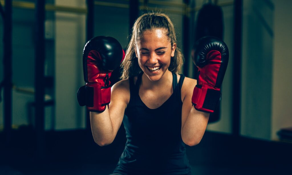 “Adults training in a Jefferson GA kickboxing class”
