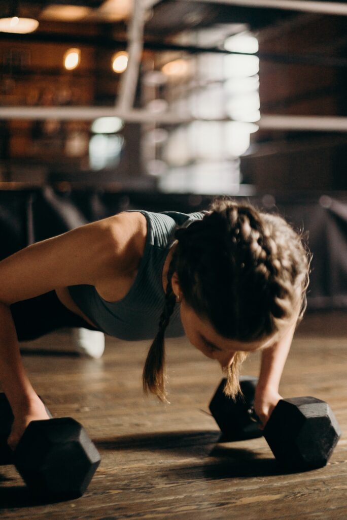 Push-up workout to build upper body strength and core at home in Duluth GA